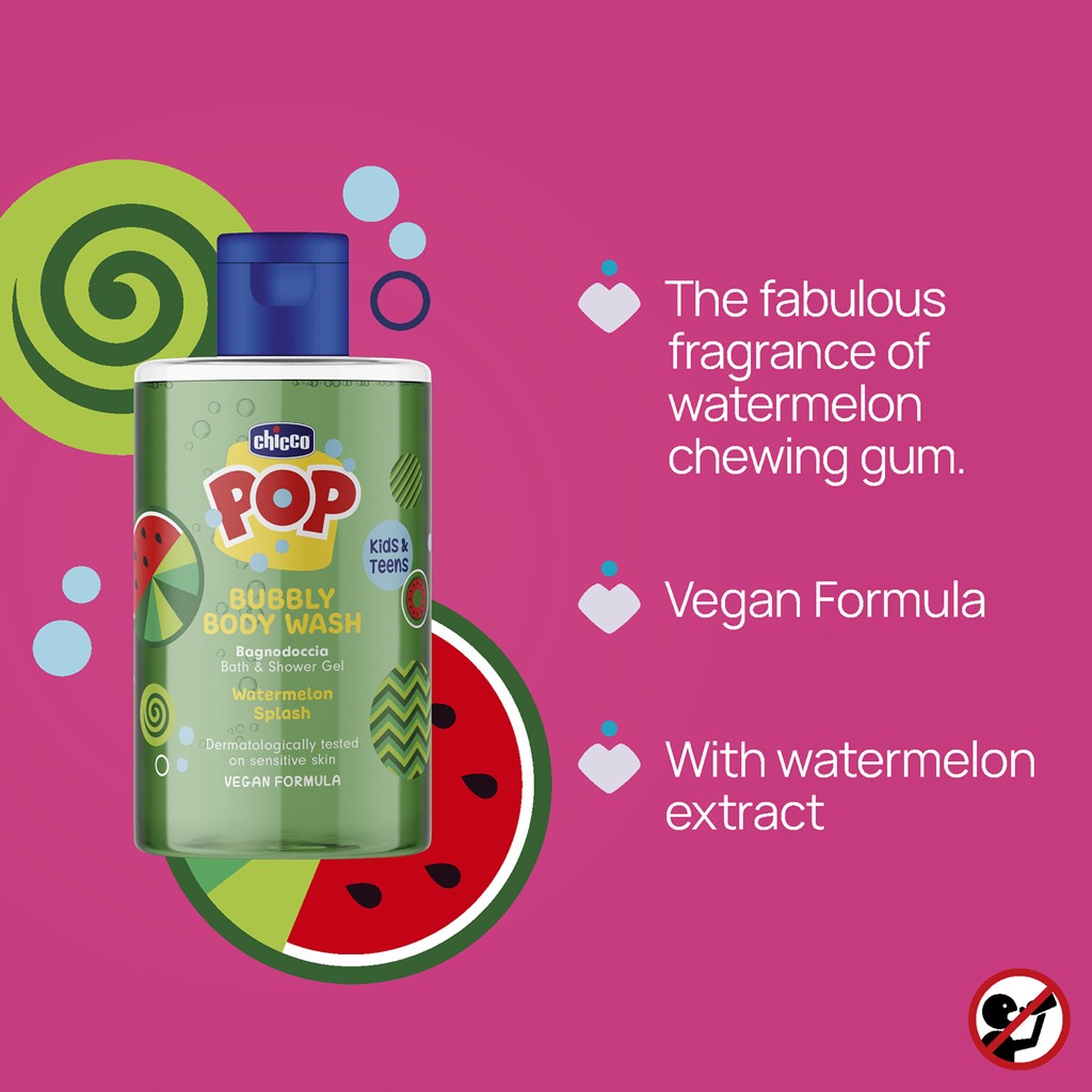 CHICCO Gél sprchový Pop Watermelon splash 300ml